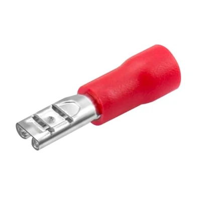 Afbeelding van Heschen 100 stuks vinyl geïsoleerde kabelklemmen 2,8 x 0,5 mm voor 1,5 mm² (22 16 AWG) rood