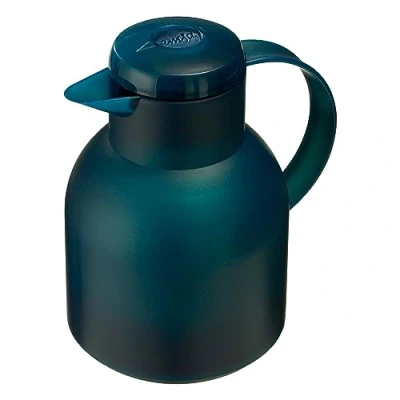 Image de EMSA 505719 SAMBA PICHET ISOTHERME QUICK PRESS TURQUOISE TRANSLUCIDE 1,0 L