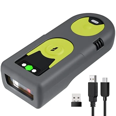 Afbeelding van Inateck BCST 42 2D Bluetooth barcodescanner met 2,4 GHz USB adapter, leest barcodes van schermen, exclusieve sneltoetsen,