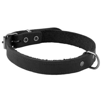 Afbeelding van Adori Halsband Vetleder Met Print Zwart Hondenhalsband 45x1.8 cm