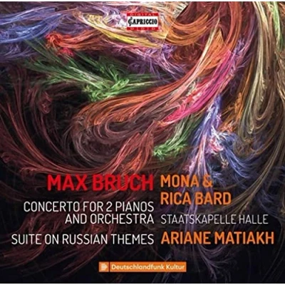 Afbeelding van Mona Bard, Rica Staatskapelle Halle, Ariane Matiakh Bruch: Concerto For 2 Pianos And Orchestra/Suite On Russian Themes (CD)