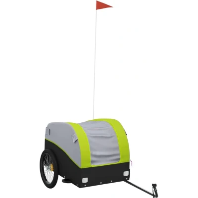 Afbeelding van Fietstrailer 45 kg ijzer zwart en groen