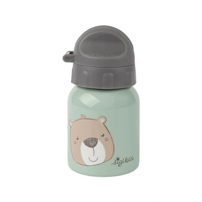 Afbeelding van Sigikid Drinkfles van roestvrij staal 25377, berenmotief, 250 ml, aanbevolen voor kinderen vanaf 1 jaar, robuust, lekvrij en onbreekbaar