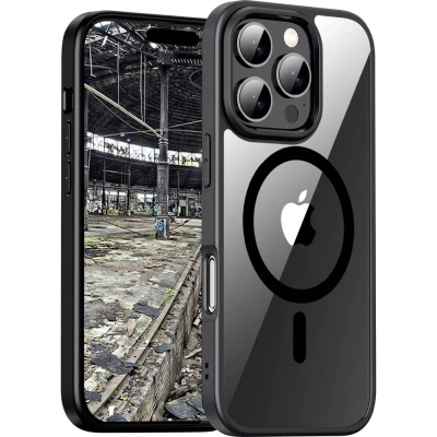 Afbeelding van JT Berlin BackCase Pankow Hybrid Backcover Apple iPhone 16 Pro Max Zwart, Transparant MagSafe compatible