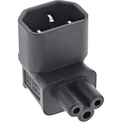 Afbeelding van C5 C14 voeding adapter haaks / zwart