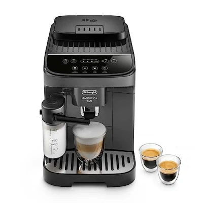 Afbeelding van De&#039;Longhi Magnificent Evo ECAM292.52.GB Automatische koffiebonenmachine, geïntegreerde koffiemolen, zwart wit pictogrambedieningspaneel, LatteCrema Hot technologie, 1450 W,