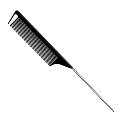 Afbeelding van Peigne de Queue Rat, Coupe Cheveux Fibre Carbone Peigne, Coiffure Antistatique Résistant, Acier Inoxydable, Pour Les et Avec DifféRents Types