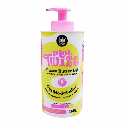 Afbeelding van Lola Cosmetics Plot Twist Goyava Butter Gel definitie en controle voor alle haartypes verrijkt met guaveboter natuurlijke lichte formule 480 g geschikte egelmethode