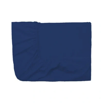 Afbeelding van ESSIX Royal Line hoeslaken, percal, katoen, 200 x cm, nachtblauw