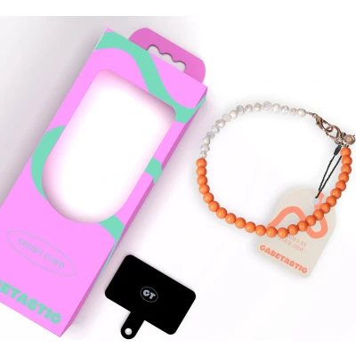 Afbeelding van Casetastic Wrist band Beads and Pearls Orange (30cm)
