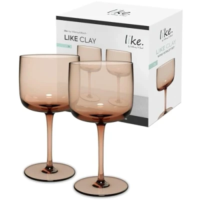 Afbeelding van Villeroy &amp; Boch Weinkelch, Set 2 Tlg. 8,5x17cm Oranjebruin
