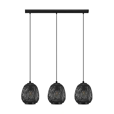 Afbeelding van Eglo Verlichting Hanglamp Dembleby 3L zwart