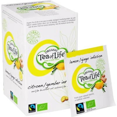 Afbeelding van Tea of Life Ginger Lemon Organic 25 x 1.5 gram