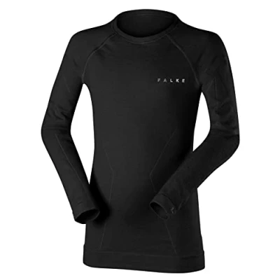 Afbeelding van Falke Wooltech KIDS Longsleeved Shirt FOR COLD TO VERY Conditions Hemd Black voor kinderen, Maat: 146/152,