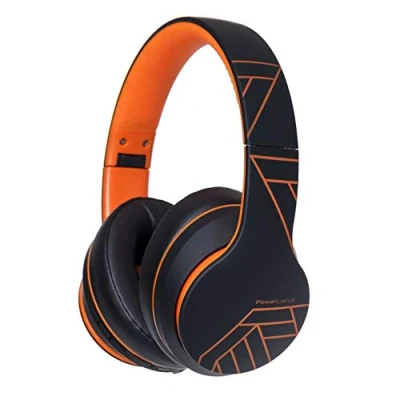 Afbeelding van PowerLocus P6 draadloze Over Ear Koptelefoon Inklapbaar Bluetooth Hoofdtelefoon Met microfoon Zwart/Oranje