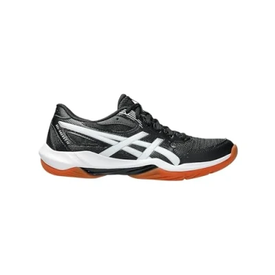 Afbeelding van Asics Gelrocket 12 Volleybalschoenen, Heren, Maat: 42, Black/white Imitatieleer/ textiel