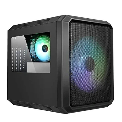 Afbeelding van Itek Case QBO 8 EVO Micro ATX, USB3, 200 + 120 mm ARGB ventilator, kaartlezer, 3 x transp raam