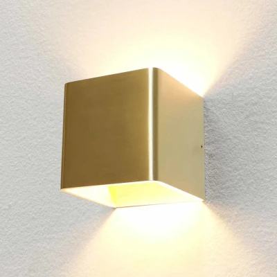 Afbeelding van Artdelight Wandlamp Fulda 10x10 cm mat goud