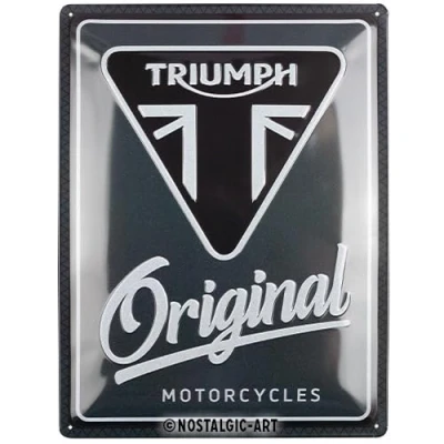Afbeelding van Metalen Bord 30 x 40 cm Triumph Original Motorcycles