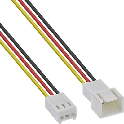 Afbeelding van InLine Ventilatorkabelverlengstuk, 3 pins Molex stekker/bus, lengte 1m, Interne kabel (PC)