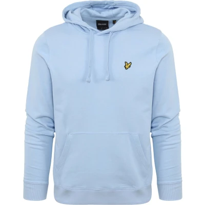 Afbeelding van Lyle and Scott Hoodie Lichtblauw maat M Heren met Modern fit Pasvorm Duurzaam Suitable Herenkleding