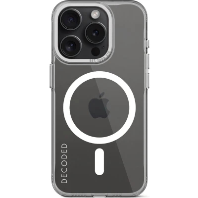Afbeelding van DECODED Clear Case Back Cover iPhone 15 Pro 100% Gerecycleerd Plastic Doorzichtig Hoesje Geschikt voor MagSafe