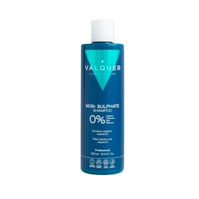 Afbeelding van Valquer Profesional Sulfaatvrije shampoo voor gevoelige hoofdhuid, pH zure, behandeling met plantaardige keratine en vitamine E. Zijdezacht gehydrateerd haar, 300 ml