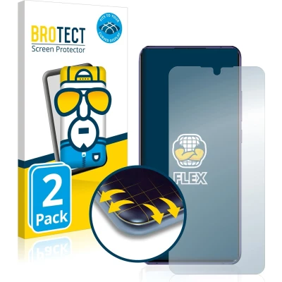 Afbeelding van BROTECT Screenprotector voor Xiaomi Mi Note 10 Lite Folie Beschermfolie transparant volledig dekking (2 Stuks)