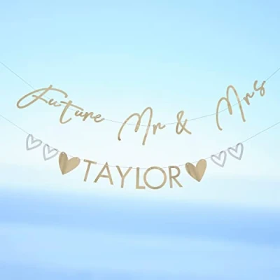 Afbeelding van Mr &amp; Mrs&#039; Goud Wit Customisable