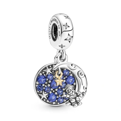Afbeelding van Pandora Moments Santa Claus On The Moon Double Dangle Bedel 769648C01