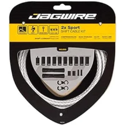 Afbeelding van Jagwire 2X Sport Shift Schakelkabel Set voor Shimano/SRAM, wit