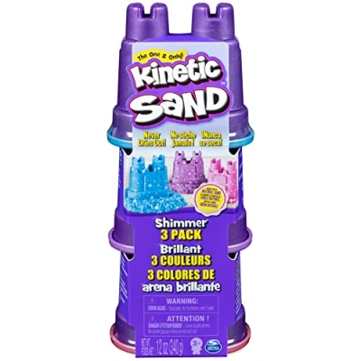 Image de Pâte à modeler pour enfant Kinetic Sand Multipack sable pailleté 340 g