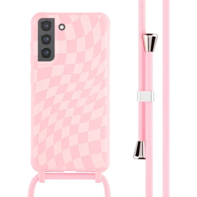 Afbeelding van iMoshion hoesje Geschikt voor Samsung Galaxy S20 met koord Siliconen Roze