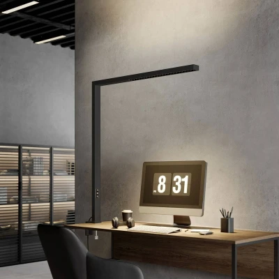 Afbeelding van Arcchio Kantoorverlichting met touchdimmer 2lichts Aluminium, kunststof H: 120 cm zwart Inclusief lichtbronnen