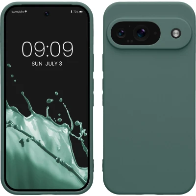 Afbeelding van kwmobile telefoonhoesje geschikt voor Google Pixel 9 Hoesje smartphone Precisie camera uitsnede In blauwgroen