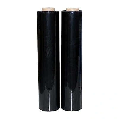 Afbeelding van 2 rollen stretchfolie voor pallet Ideaal verpakking (magazijn, verhuizing en meubels) 400 mm x 250 m niet uitgetrokken, 20 micron