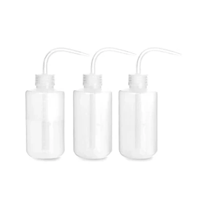 Afbeelding van QWORK Set van 3 wasflessen, 250 ml, knijpflessen, drukflessen, irrigatiegereedschap