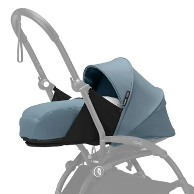 Afbeelding van Stokke YOYO 0+ Newborn Pack, Aqua Inclusief matras, uitschuifbare luifel en vijfpuntsgordel Vereist frame (apart verkrijgbaar)