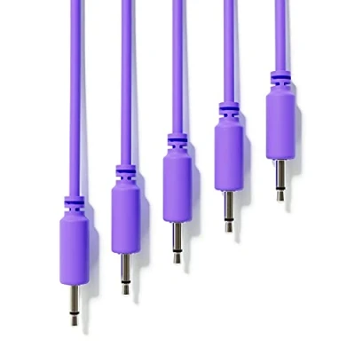 Afbeelding van ExcelValley 5 pack Modulaire Mono Patch Kabel TS 3,5mm 1/8&quot; Eurorack Synthesizer [Paars 10 cm 4&quot;]