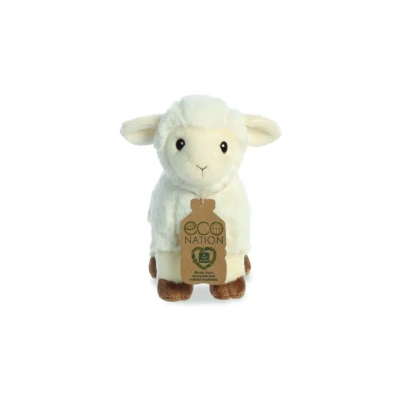 Afbeelding van Eco Nation Pluchen Knuffel Lammetje 20 cm