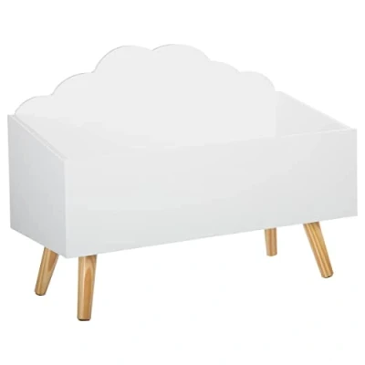 Afbeelding van Atmosphera Kids Houten speelgoedkist 58x28x45cm Wit
