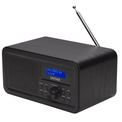 Afbeelding van Denver DAB radio Retro FM Keukenradio Draagbare Batterijen &amp; Netstroom DAB30 Zwart
