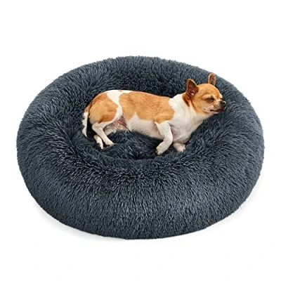 Afbeelding van Rundes Hundebett Dunkelgrau