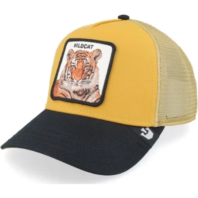 Afbeelding van Goorin Bros Trucker Wildcat Tiger Pet, Heren, Maat: One Size, Mustard
