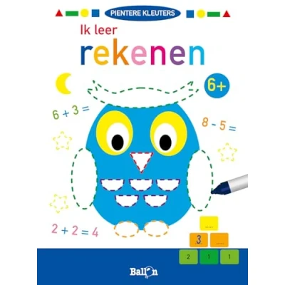 Afbeelding van Pientere kleuters (wipe &amp; clean) 1 Ik leer rekenen 6+