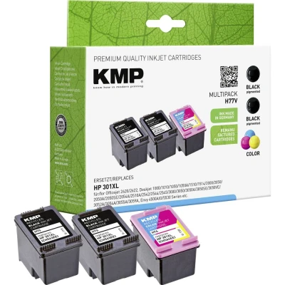 Afbeelding van KMP Inktcartridge vervangt HP 301XL, CH563EE, CH564EE Compatibel Combipack Zwart, Cyaan, Magenta, Geel H77V 1719,4055