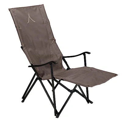 Afbeelding van Grand Canyon EL Tovar Lounger Campingstoel, klapstoel met armleuning, hoge rugleuning en voetensteun, tot 100 kg, aluminium (bruin)