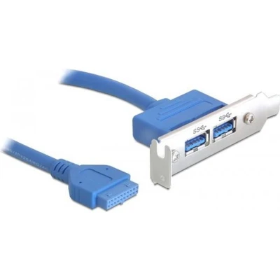 Afbeelding van Delock USB 3.0 19 pin 2 x A PC slot 1 stuk(s)