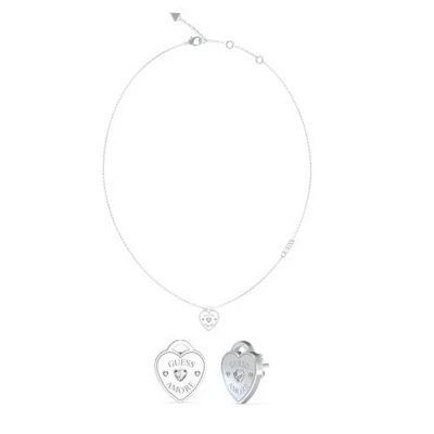 Afbeelding van Guess Amore SET Oorbellen silvercoloured, Dames, Maat: One Size, Silver coloured