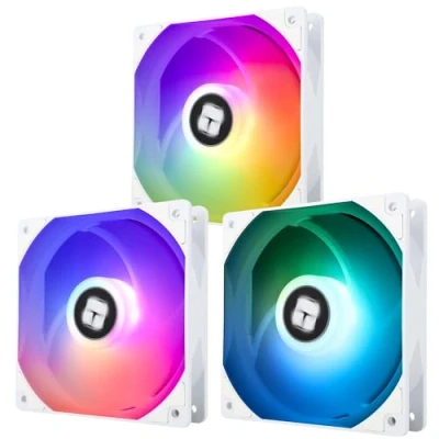 Afbeelding van Thermalright TL C12CW S X3 Set van 3 processorventilatoren, 120 mm, met ARGB behuizing, 4 pins PWM, stil, inclusief FDB lager, tot 1550 rpm, wit